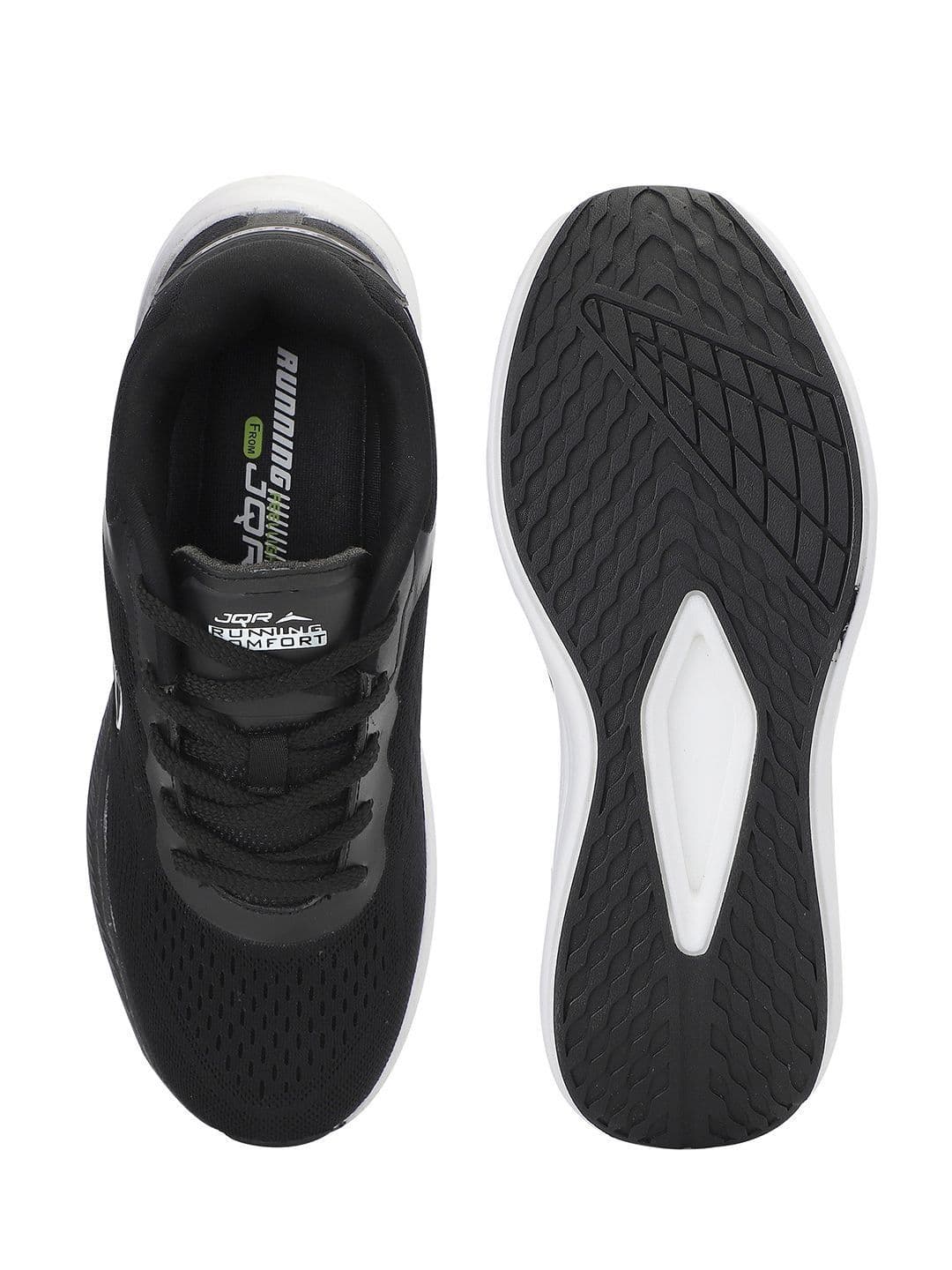 JQR PROSPERO Men Black Running Shoes thumbnail 2