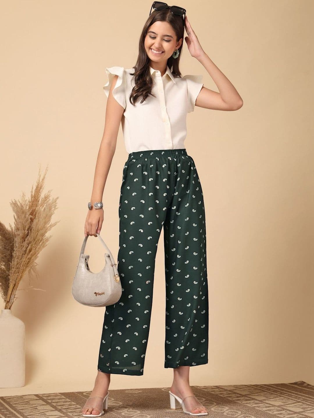 KLOTTHE Women Printed Pure Cotton Straight Palazzos thumbnail 6