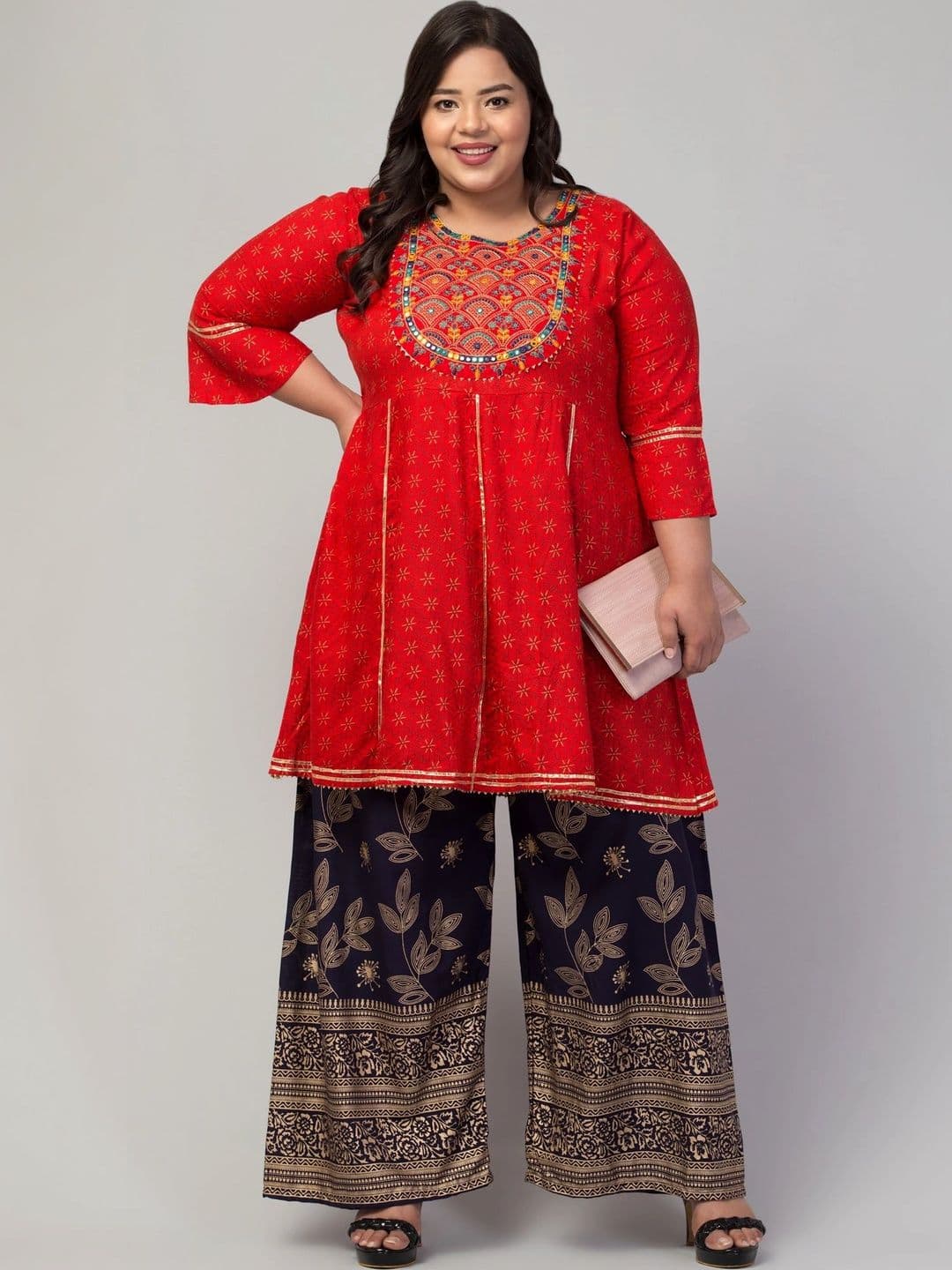VIZCON Women Ethnic Motifs Printed Knitted Ethnic Palazzos thumbnail 4