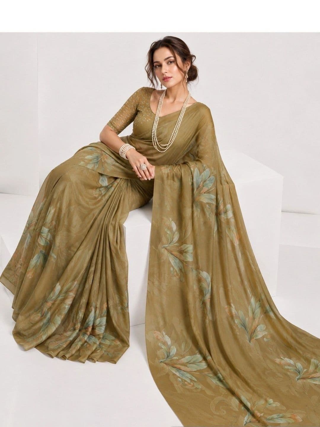 Tanuza Fashion Floral Saree thumbnail 5