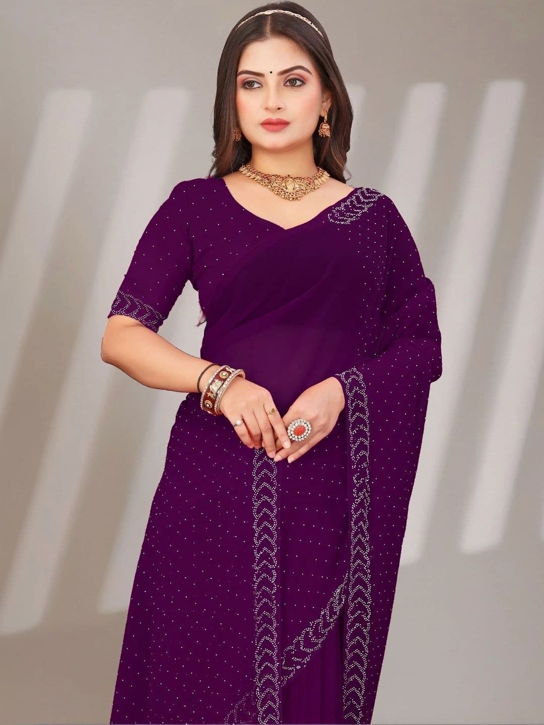 Fashion Mantra Poly Chiffon Saree thumbnail 4
