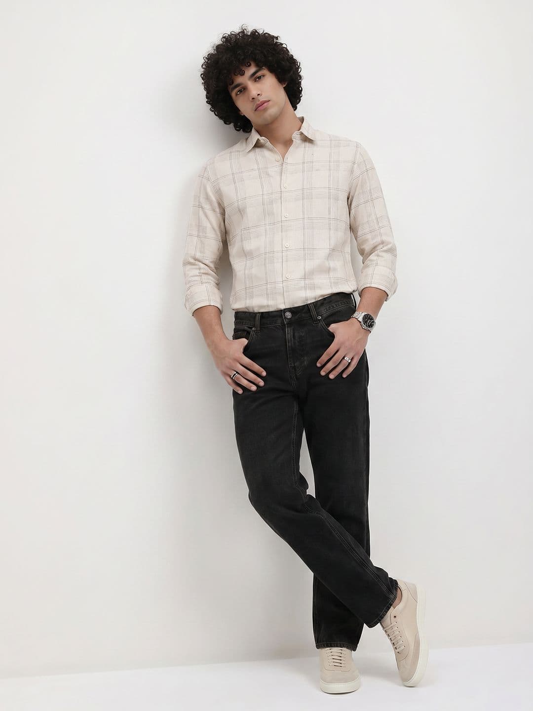 Roadster Life Co.Cotton Linen Checked Shirt thumbnail 10