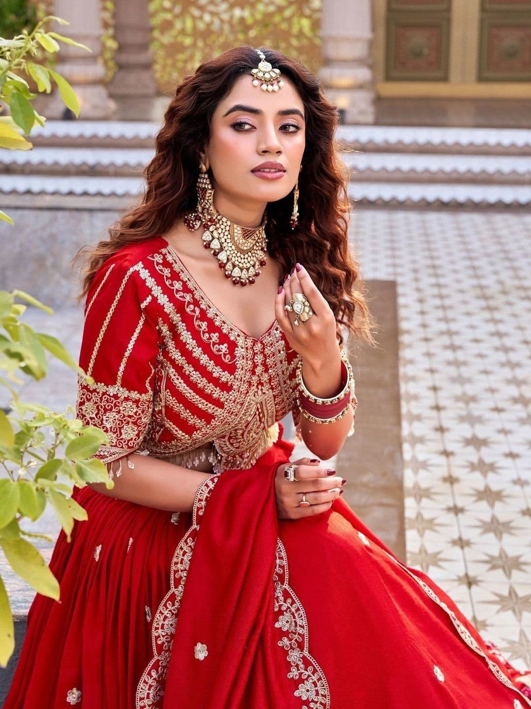 Shree Ram Creation Embroidered Ready to Wear Lehenga & Blouse With Dupatta thumbnail 3