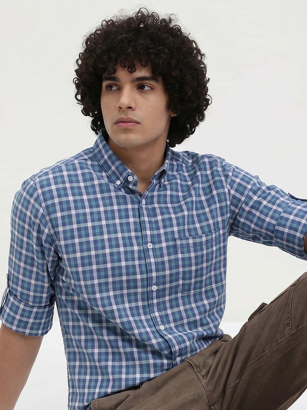 Roadster Life Co. Soft Touch Twill Plaid Casual Shirt - view 1