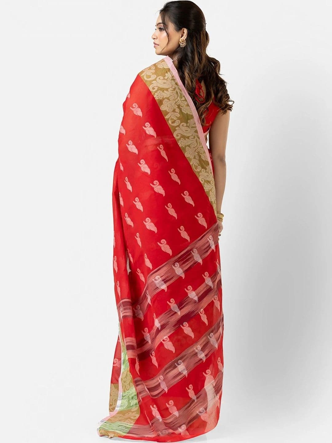 Kosh Ethnics Woven Design Embroidered Pure Cotton Jamdani Saree thumbnail 2