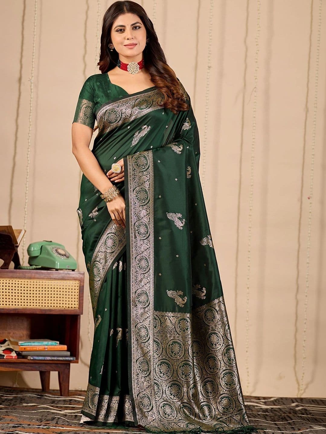 FABRINO Woven Design Zari Banarasi Saree - view 1