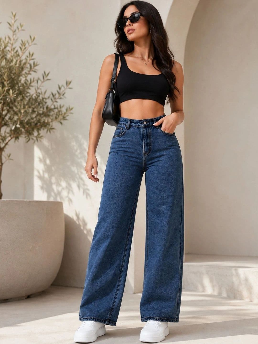 Veltick Women Straight Fit High-Rise Stretchable Jeans thumbnail 2