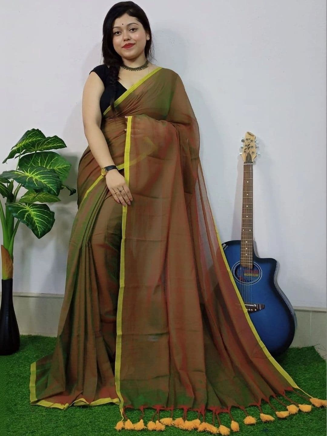 Monde Avenir Pure Cotton Handloom Khadi Saree - view 1
