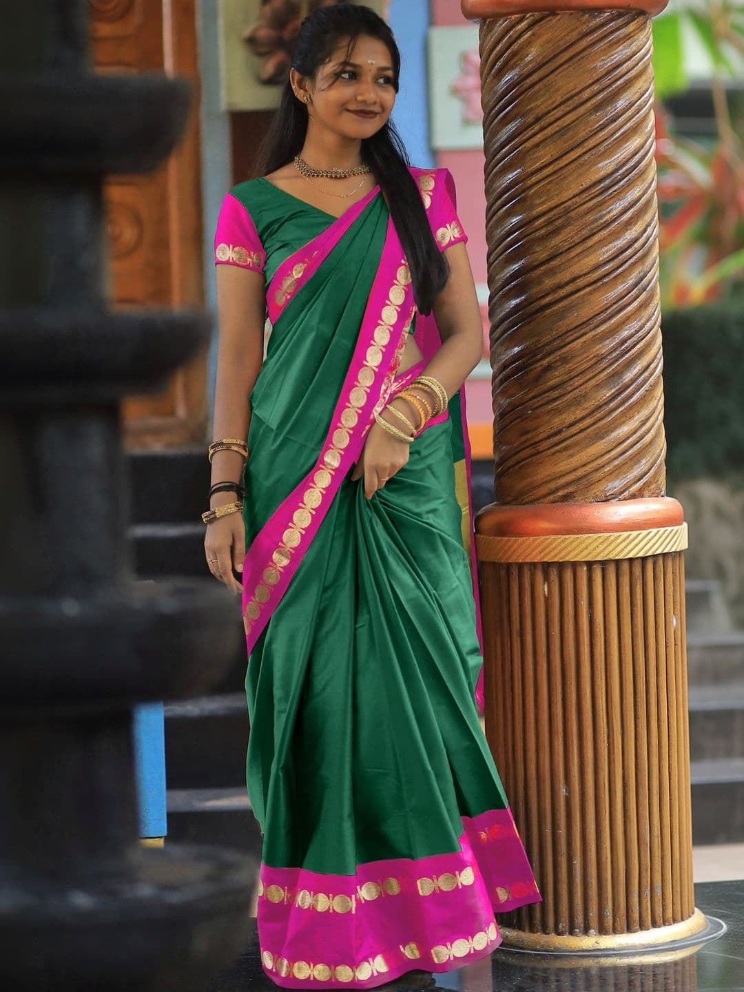 KALINI Woven Design Zari Designer Gadwal Saree - view 1