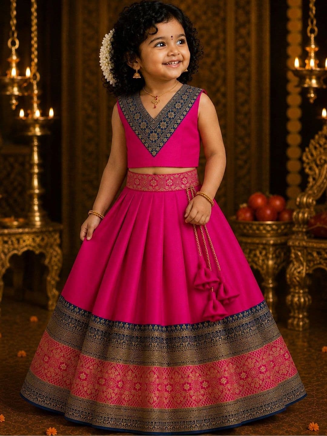 Xepon Girls Ready to Wear Lehenga & thumbnail 3
