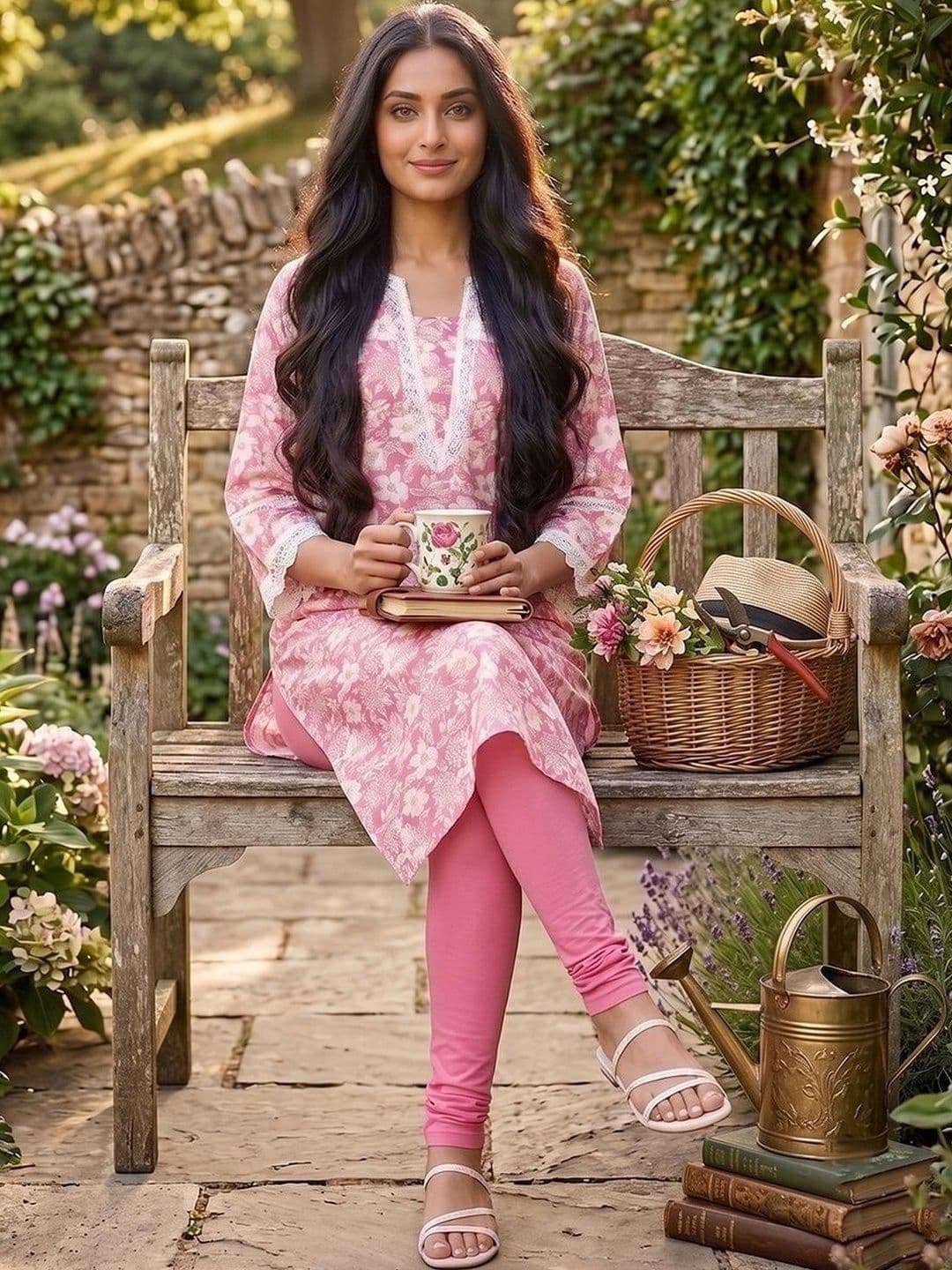 KALINI Women Floral Printed Floral Kurta thumbnail 3