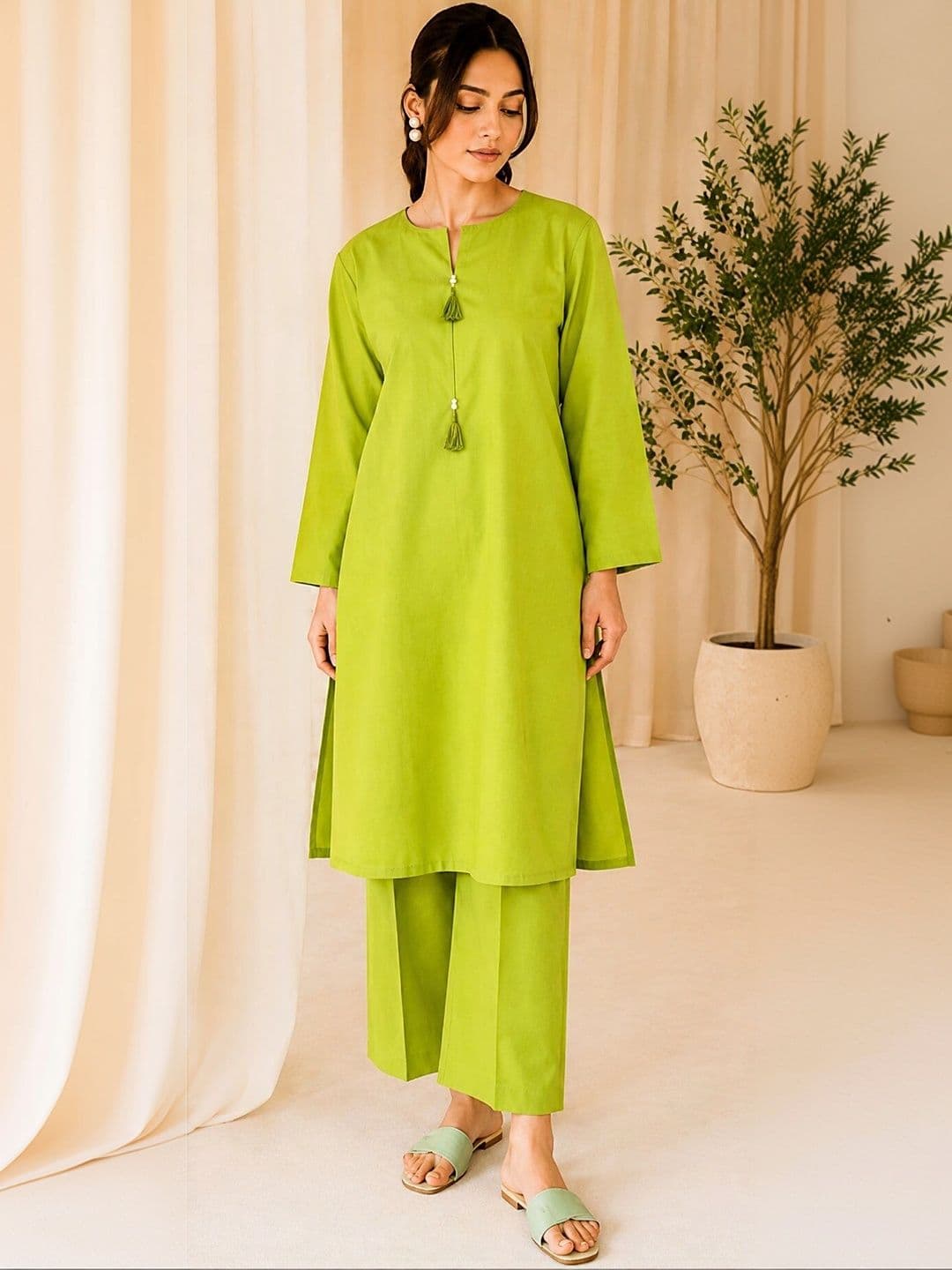 RAJAM Women Regular Kurta with Trousers - view 1