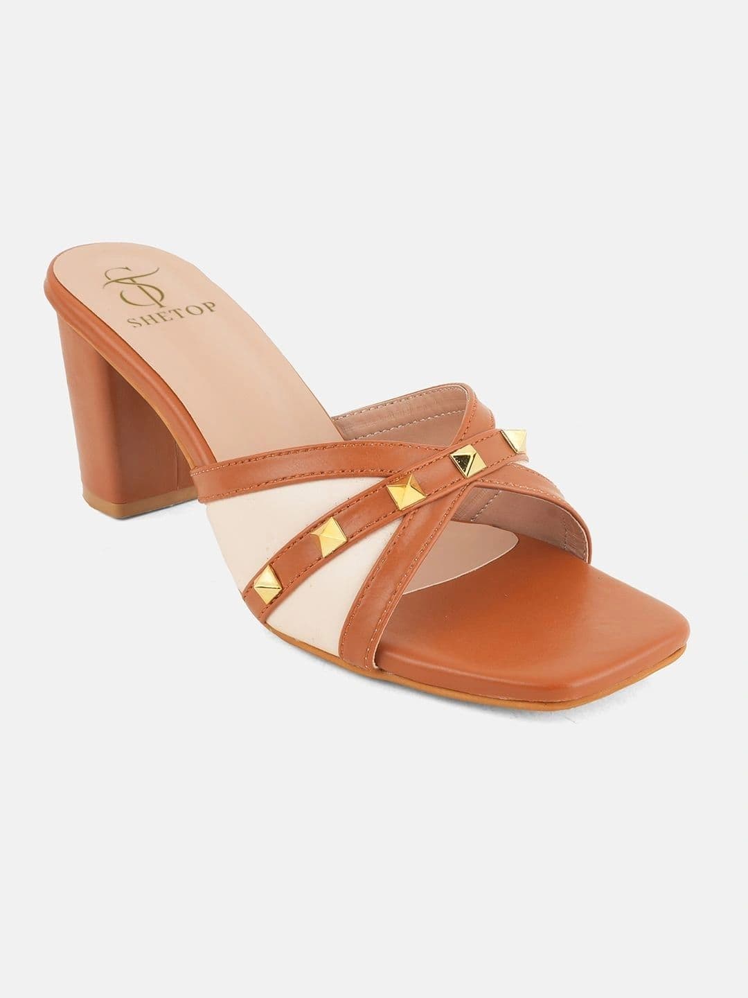 SHETOP Colourblocked Party Block Mules thumbnail 5