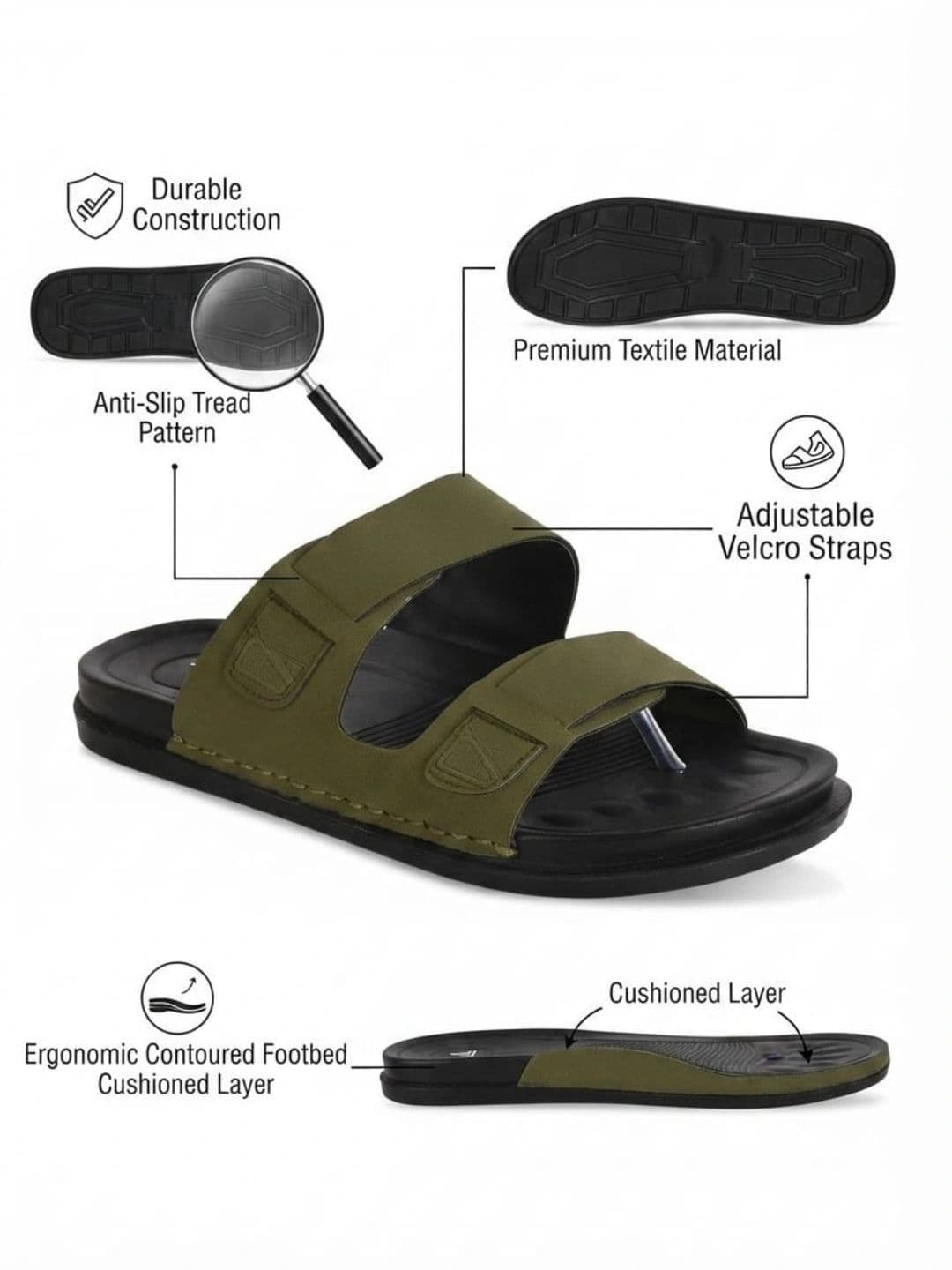 Trump Men PU Comfort Sandals thumbnail 3