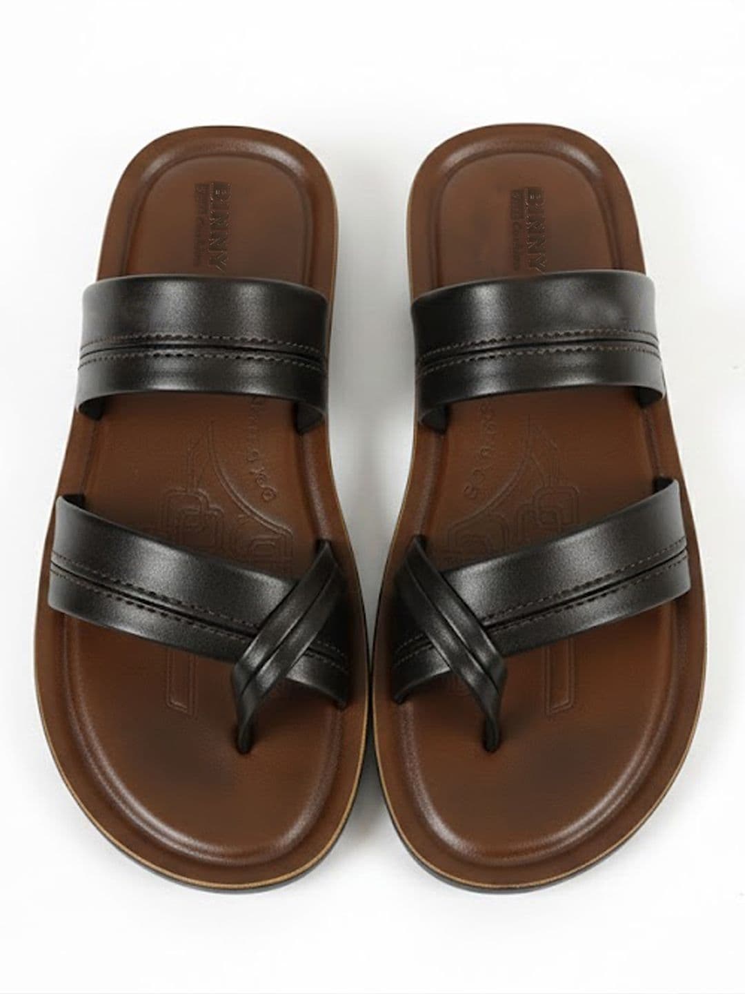 Binny Men Leather Comfort Strappy Sandals With Soft Footbed thumbnail 7