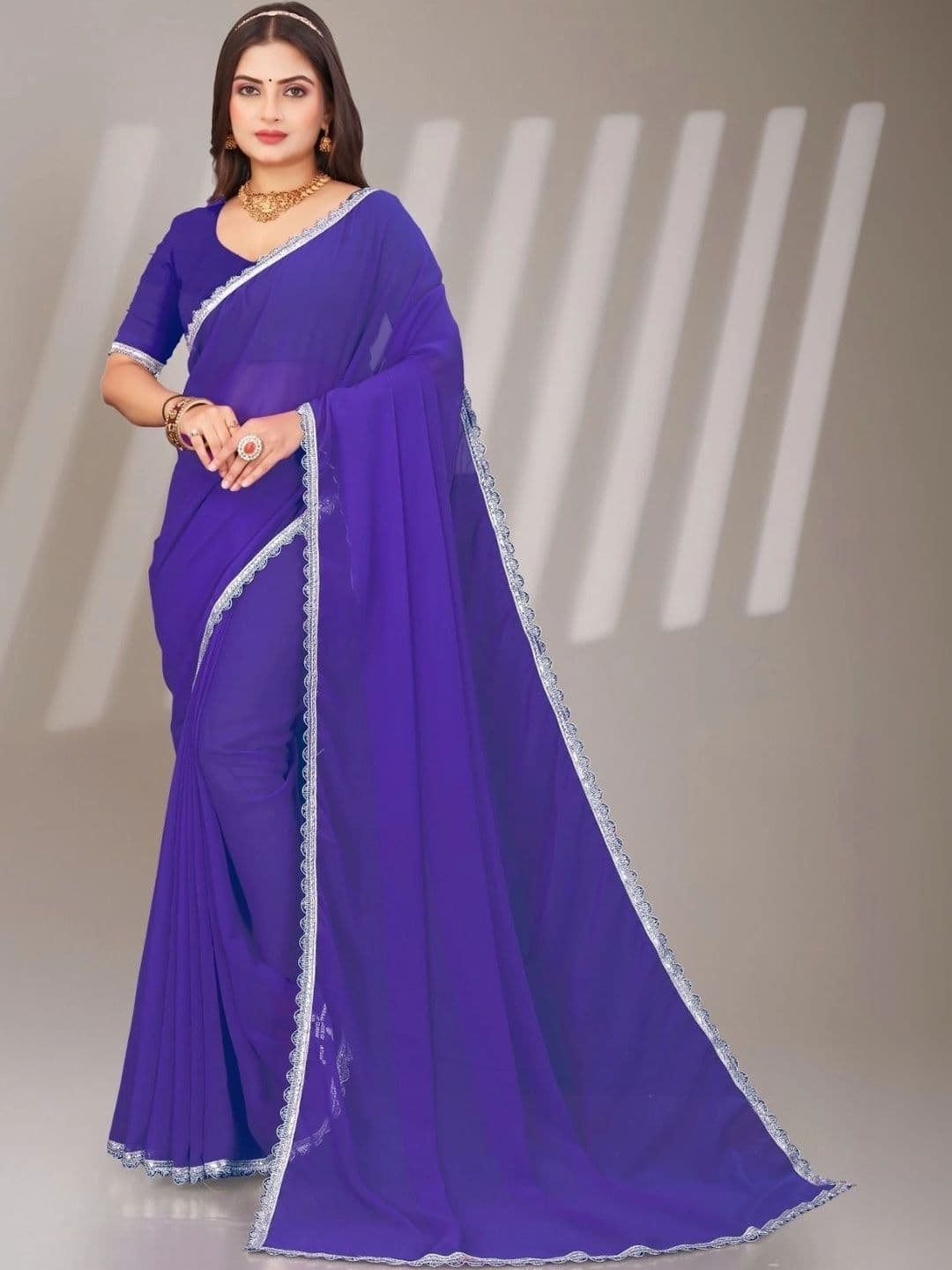 Fashion Mantra Poly Chiffon Saree - view 1