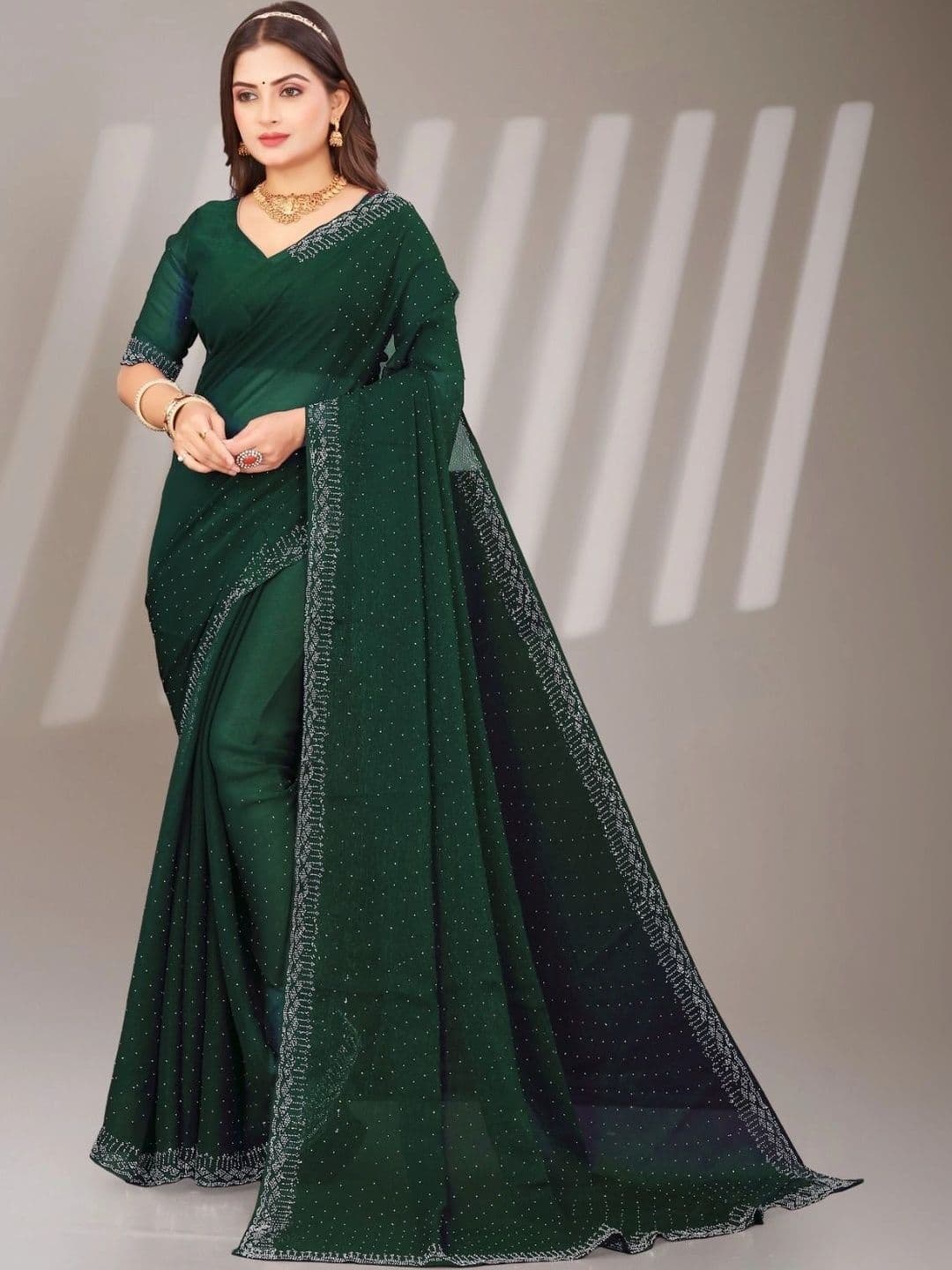 Textile Mantra Poly Chiffon Saree - view 1