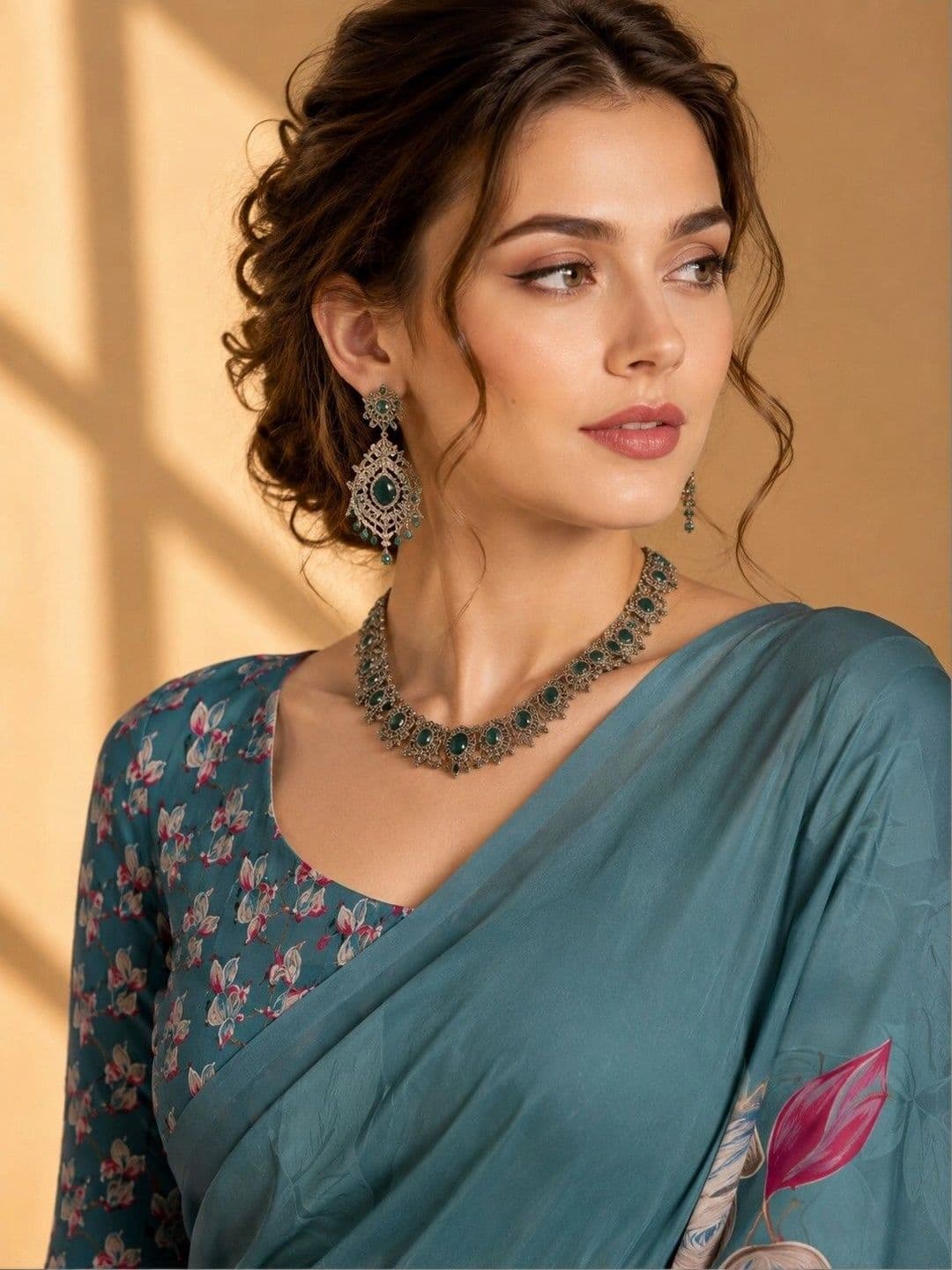 Tanuza Fashion Floral Saree thumbnail 4