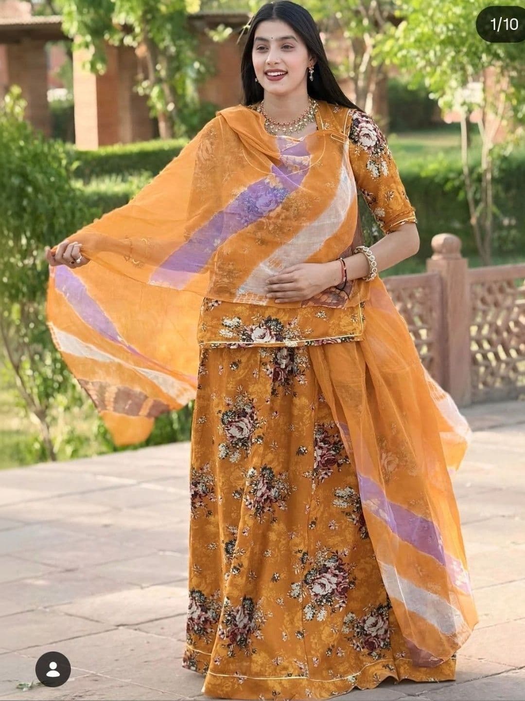 Himani Export Printed Unstitched Lehenga & Blouse With Dupatta - view 1