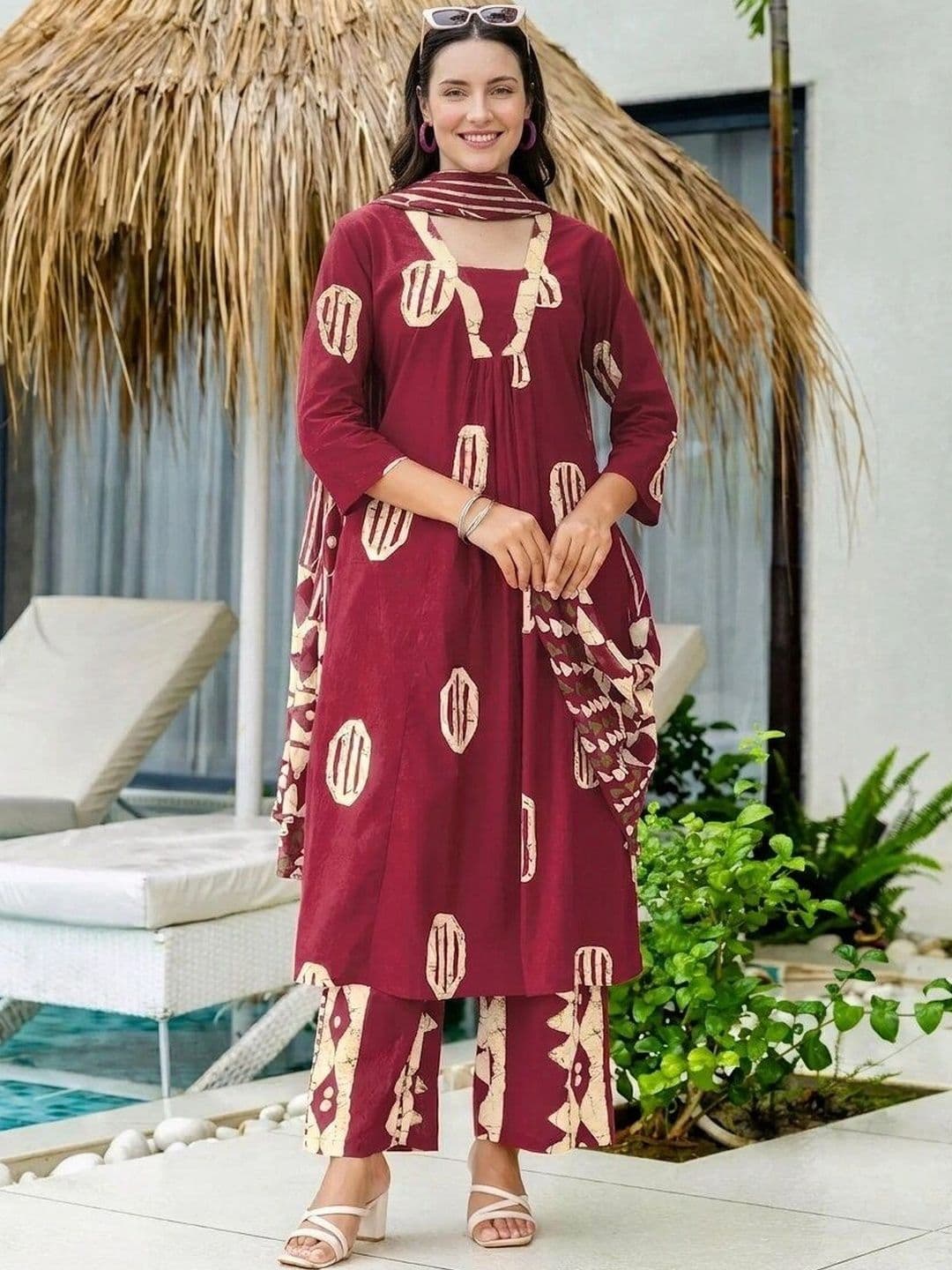 MATMA FASHION Women Ethnic Motifs Printed Regular Kurta with Palazzos & With Dupatta thumbnail 4