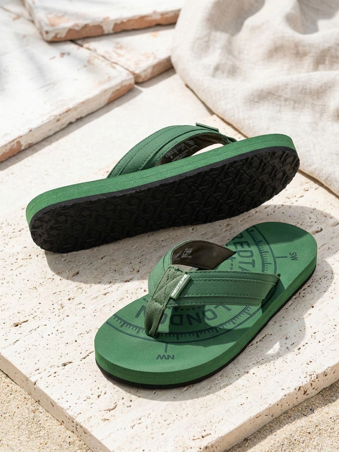 Red Tape Men Printed Thong Flip-Flops - view 1
