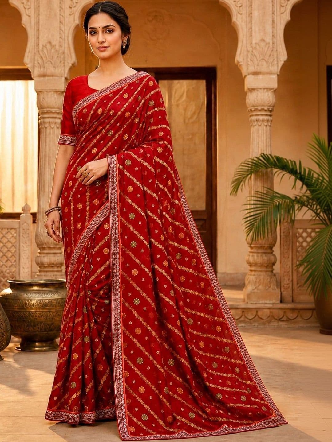 Fashion Mantra Poly Georgette Saree - view 1