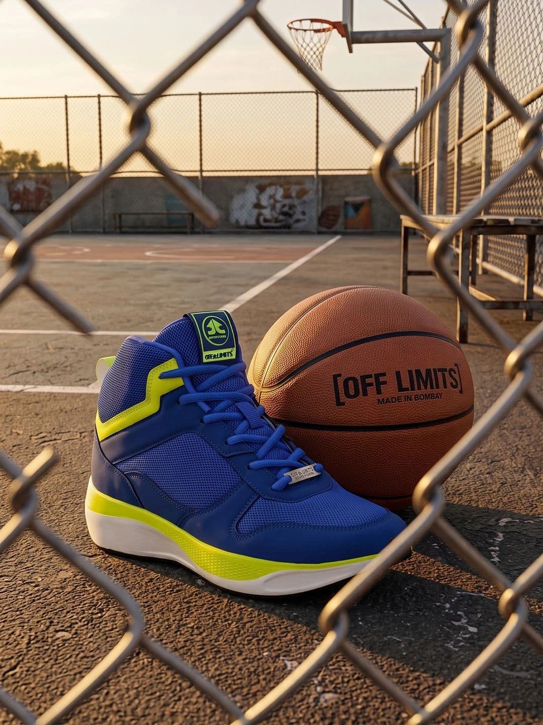 OFF LIMITS Men Mesh Basketball Non-Marking Lace-Ups Shoes - view 1