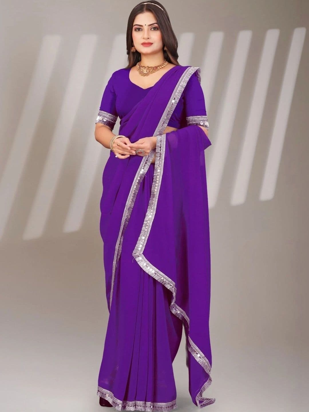 Fashion Mantra Poly Chiffon Saree - view 1