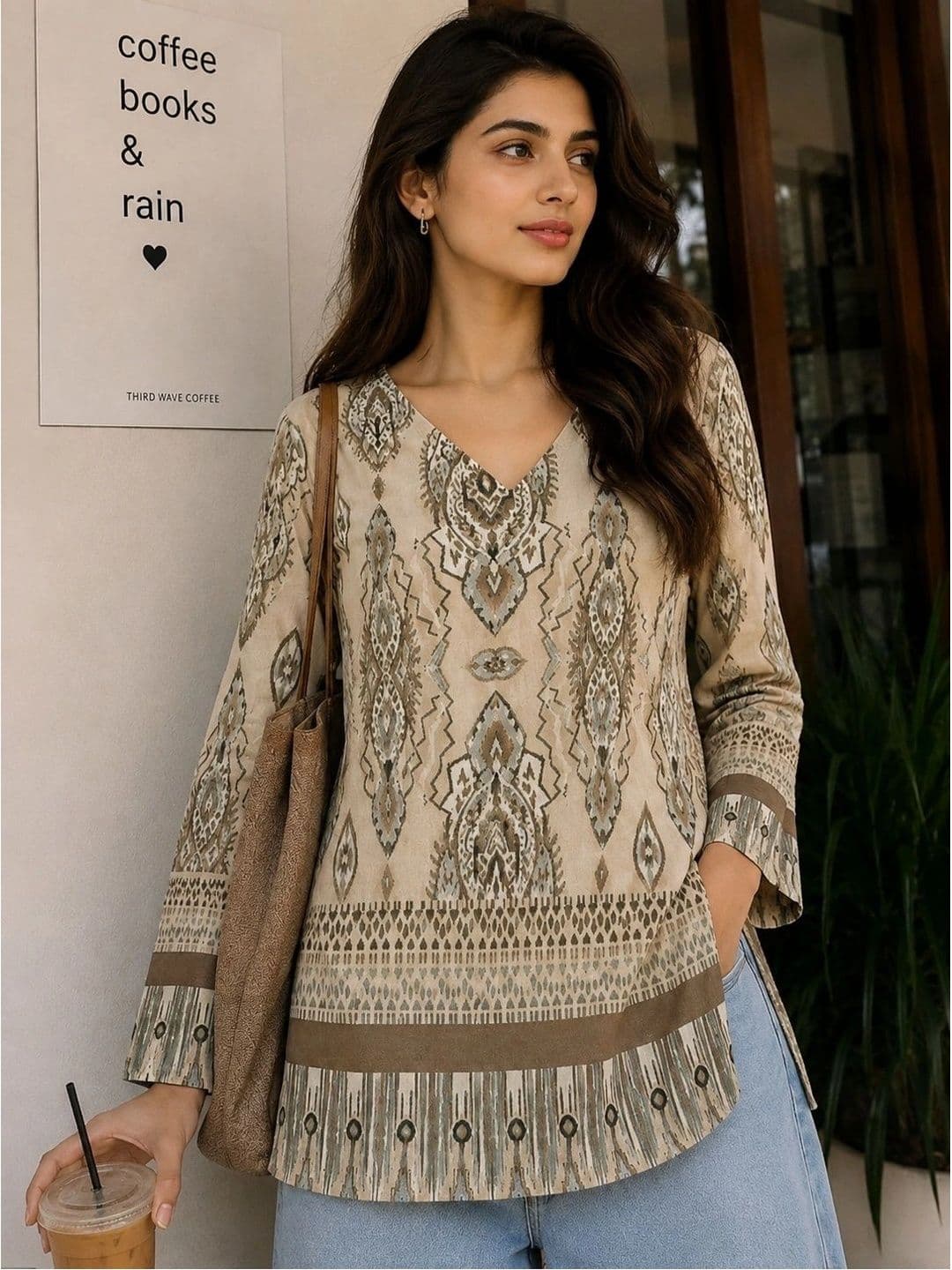 HOUSE OF MIRA Women Ethnic Motifs Printed Kurta - view 1