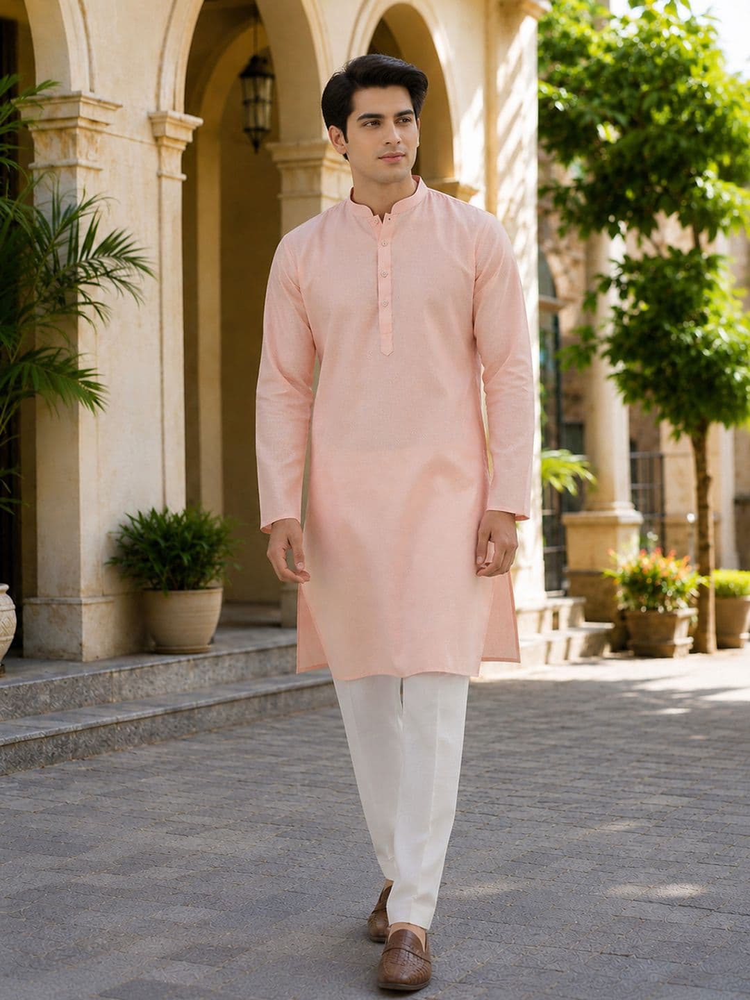 Anouk Self Design Textured Kurta - view 1