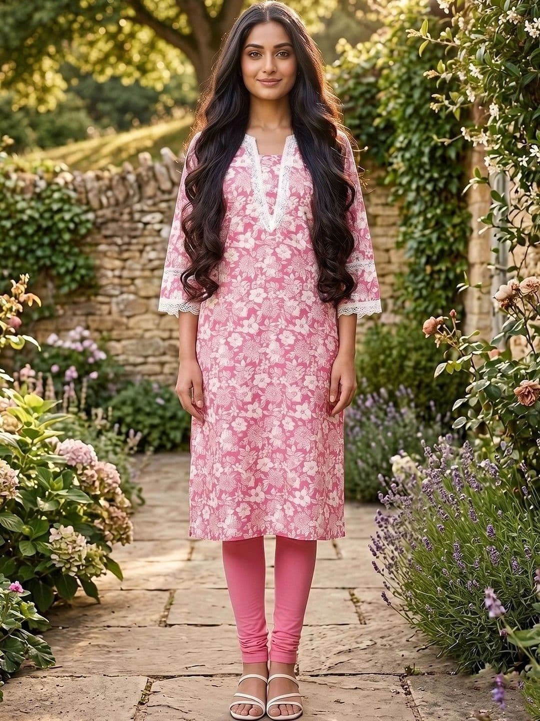 KALINI Women Floral Printed Floral Kurta - view 1