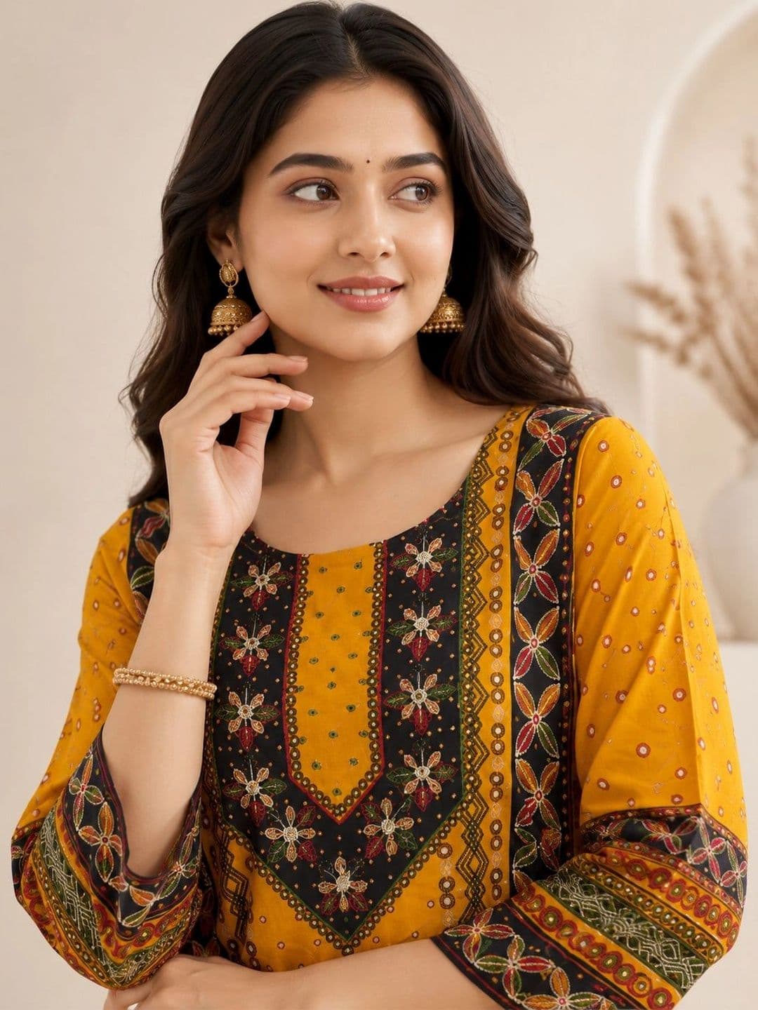 Anouk Women Ethnic Motifs Printed Indie Prints Kurta thumbnail 4
