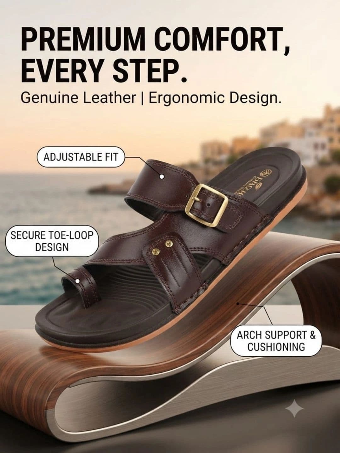 Trump Men PU Comfort Sandals thumbnail 2