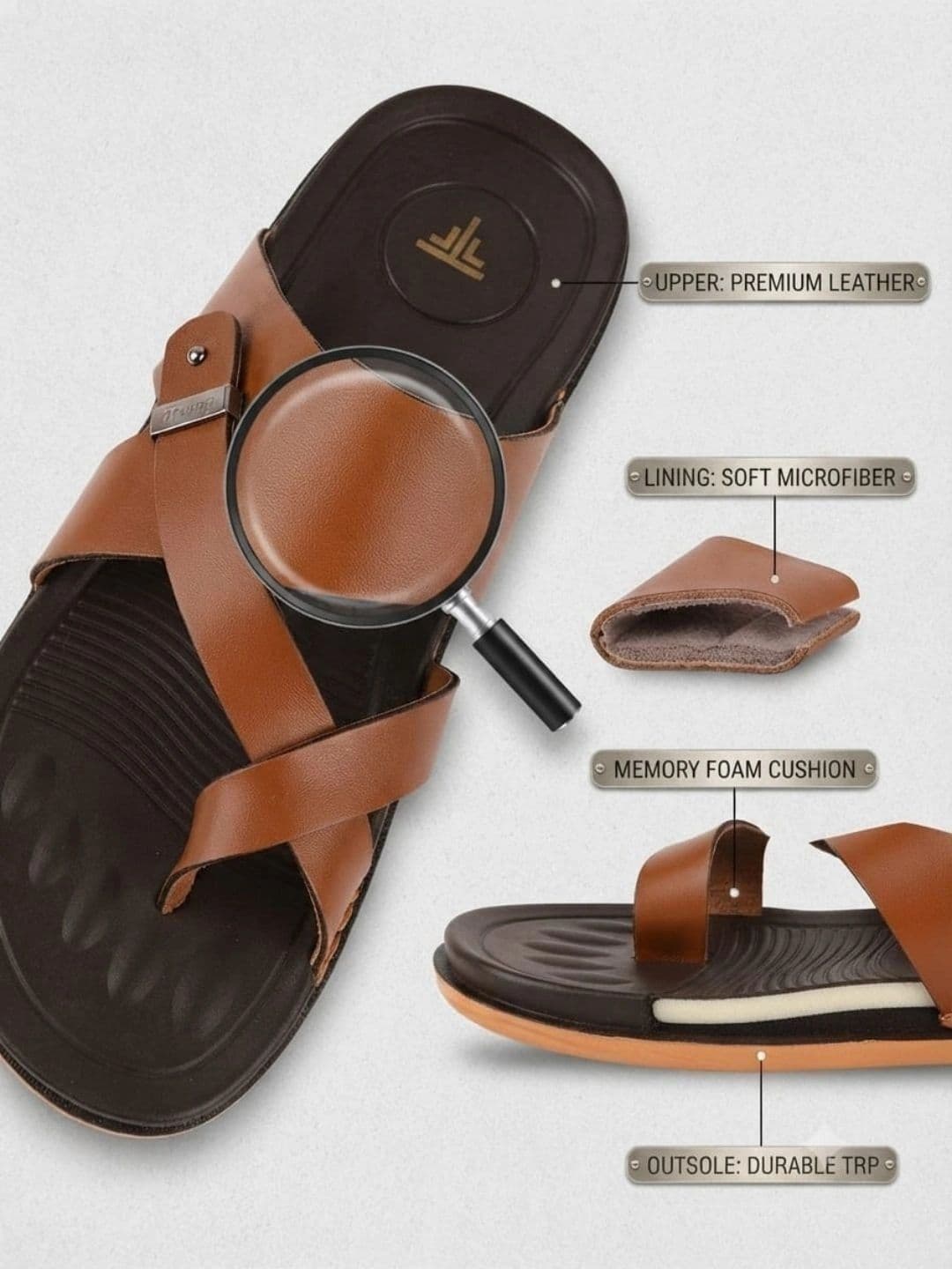 Trump Men PU Comfort Sandals thumbnail 4