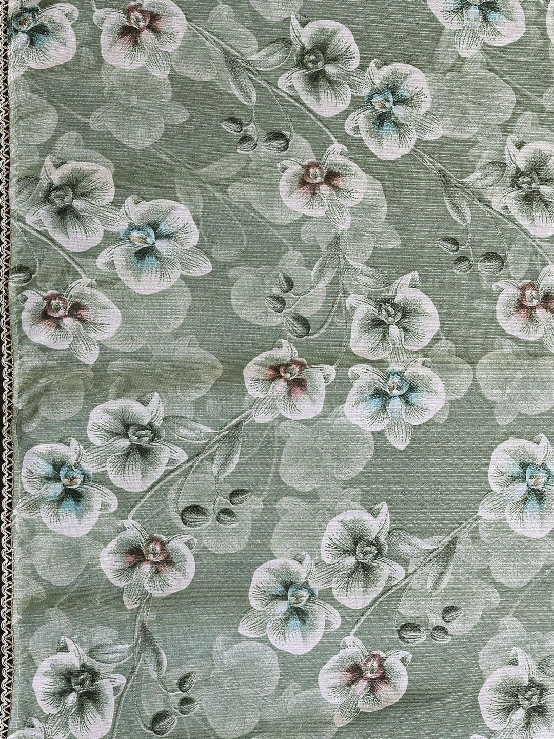 Urban Pallu Floral Pure Chiffon Designer Saree thumbnail 7