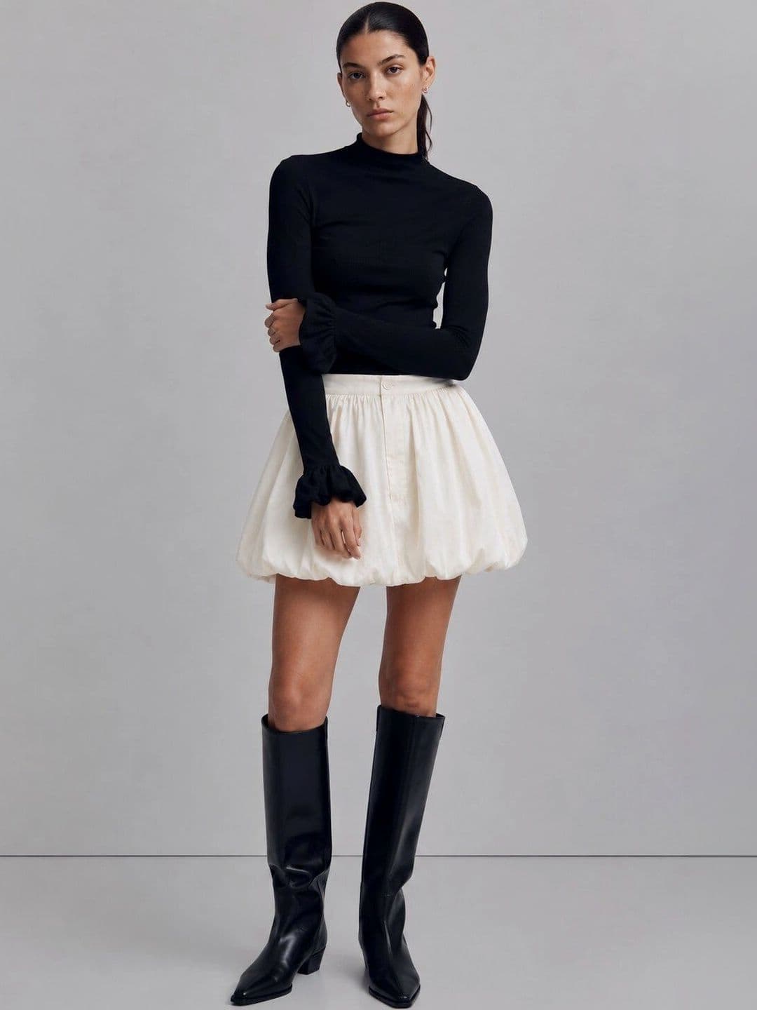 CORSICA Women Pure Cotton Mini Balloon Skirt thumbnail 2