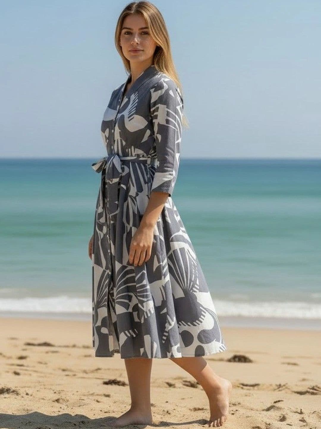 DMP FASHION Women Printed Khadi Handloom Kurta thumbnail 7