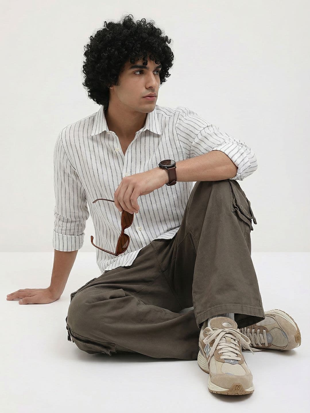 Roadster Life Co.Cotton Linen Striped Shirt thumbnail 6