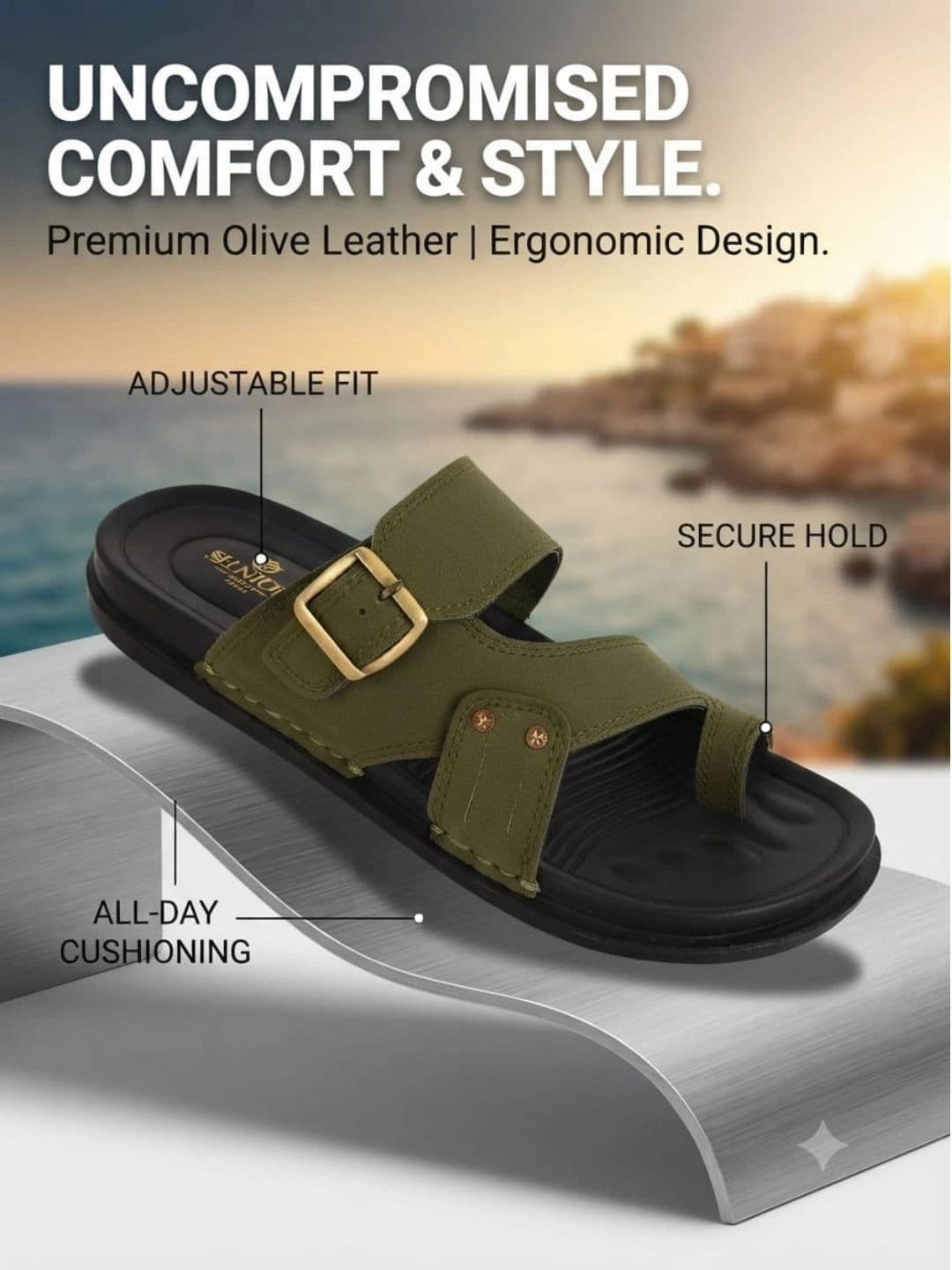 Trump Men PU Comfort Sandals thumbnail 4