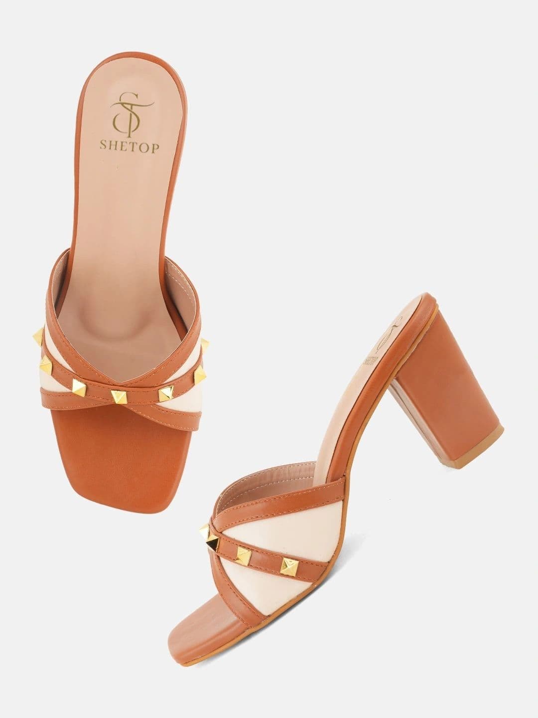 SHETOP Colourblocked Party Block Mules thumbnail 4