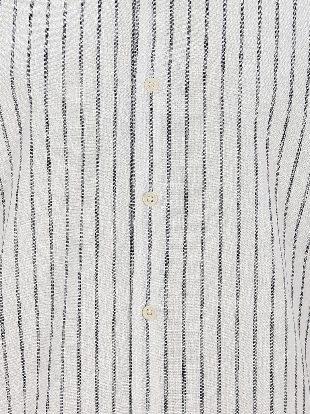 Roadster Life Co.Cotton Linen Striped Shirt thumbnail 5