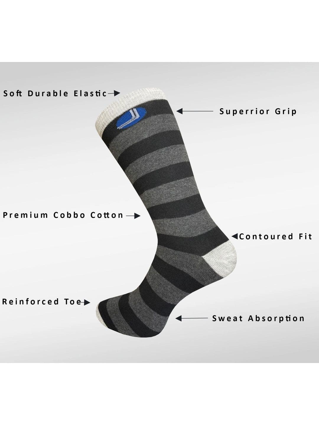 Wales Bonner Men Pack of 2 Cotton Blend Striped Calf Length Socks thumbnail 5