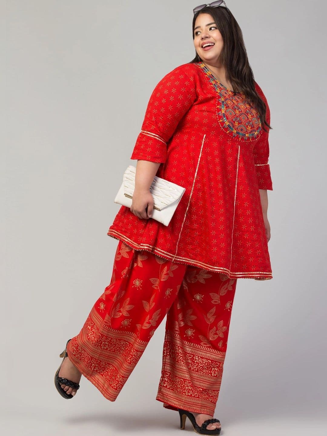 VIZCON Women Ethnic Motifs Printed Knitted Ethnic Palazzos thumbnail 2