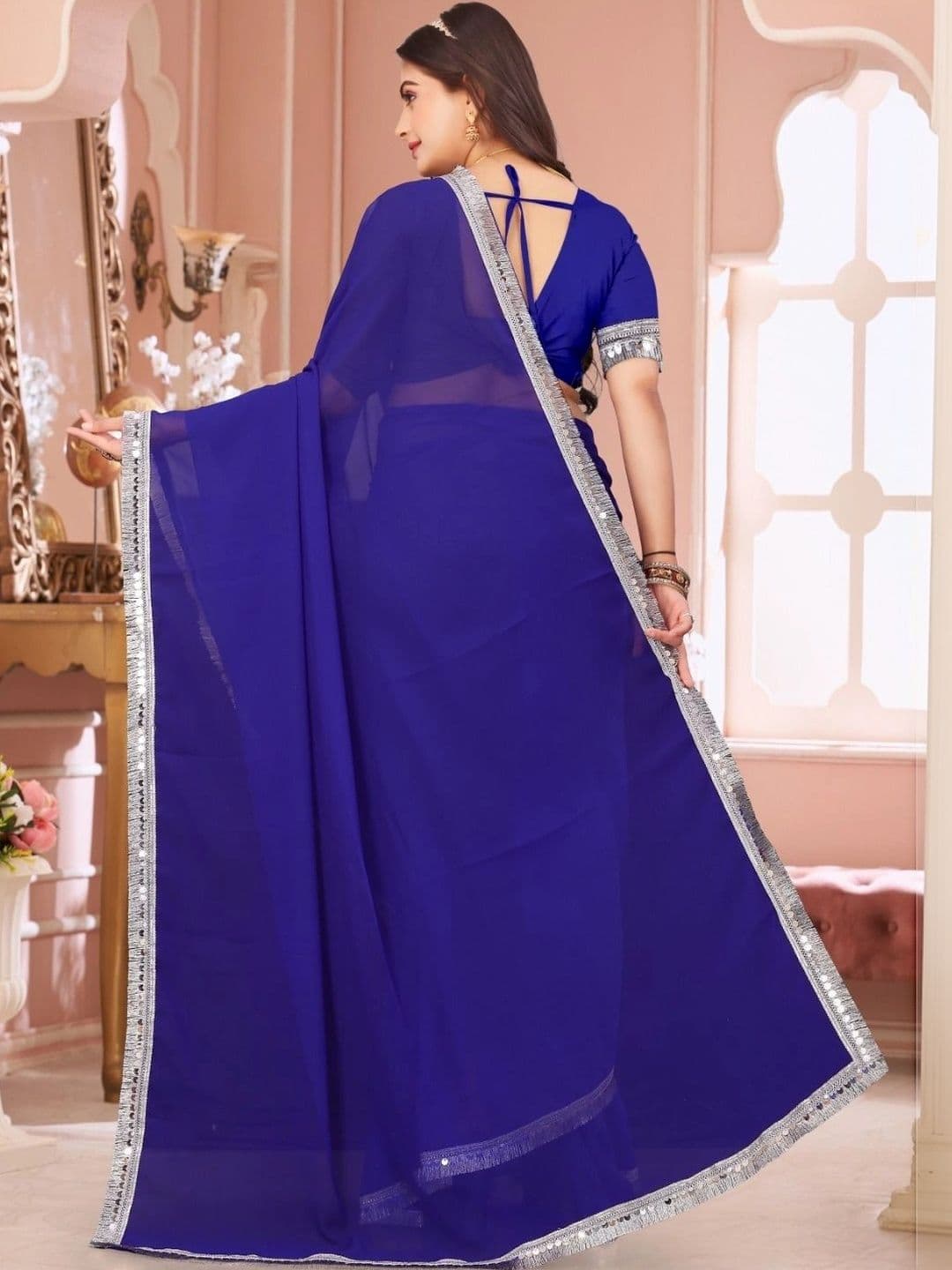 Textile Mantra Poly Chiffon Saree thumbnail 4