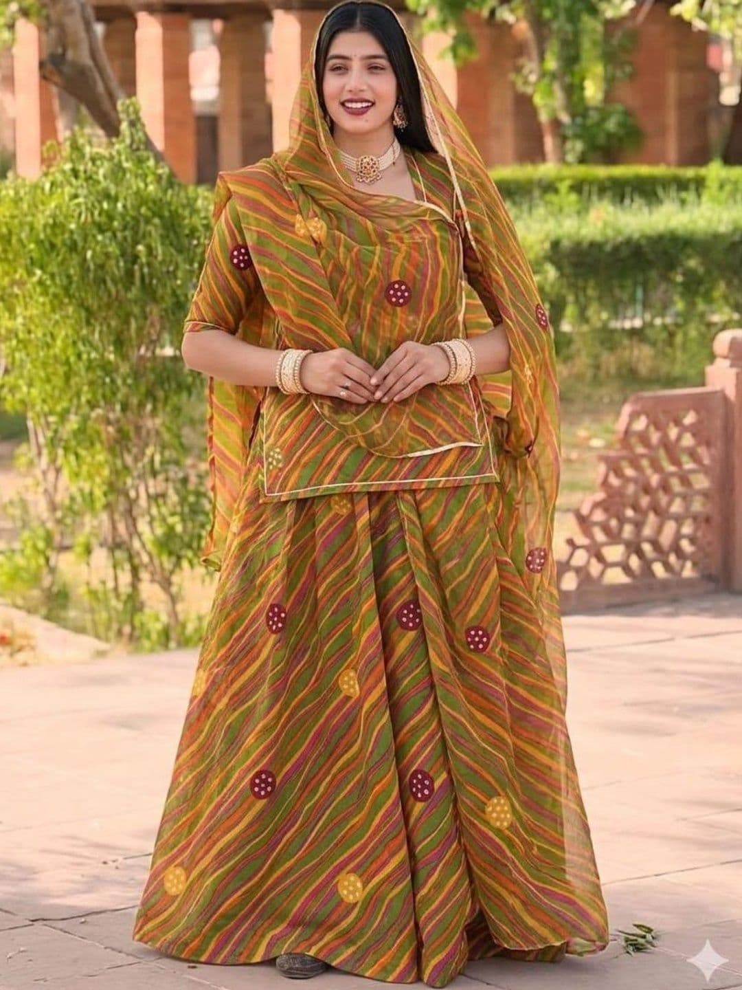 Himani Export Printed Unstitched Lehenga & Blouse With Dupatta - view 1