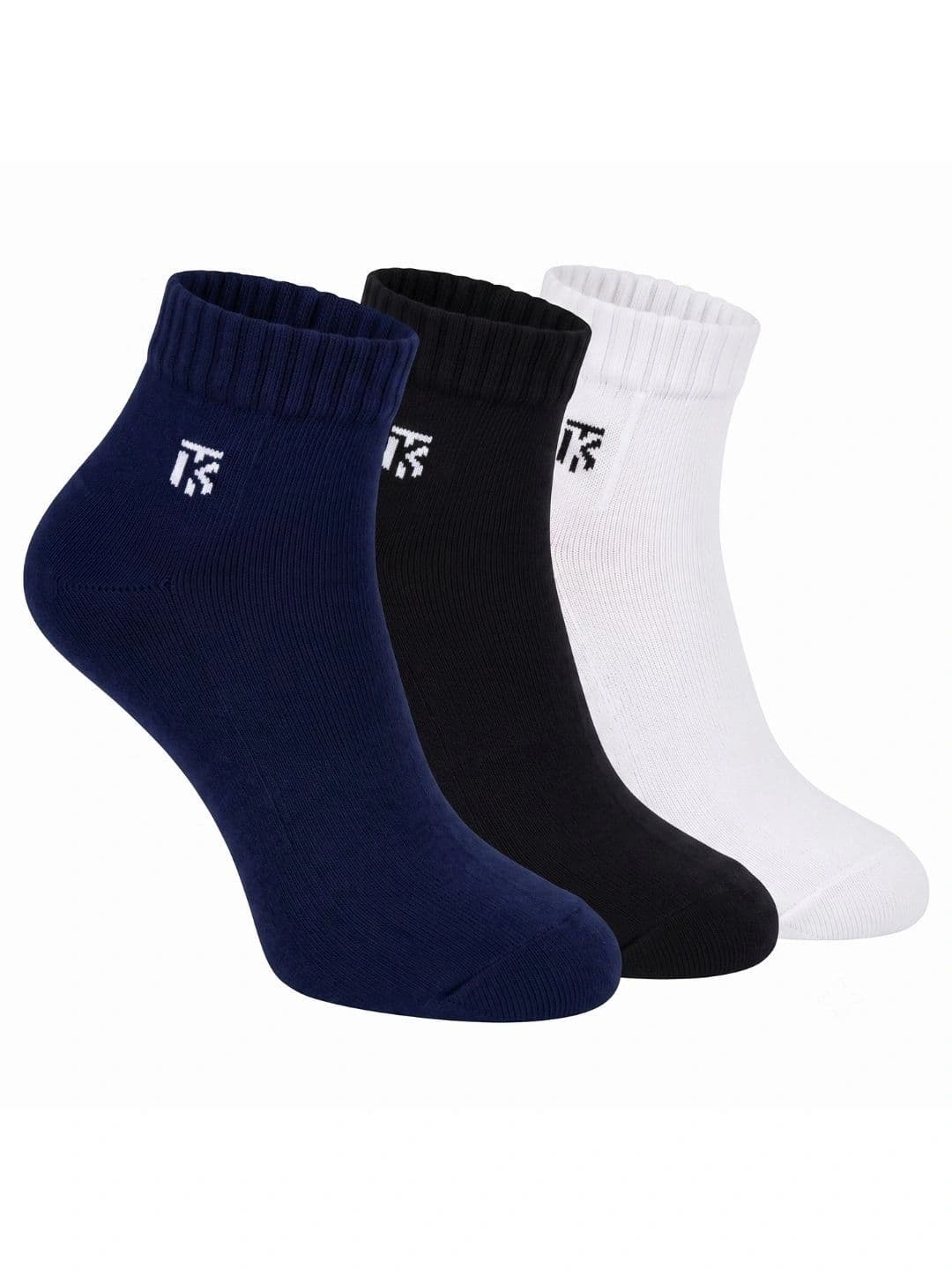 Kikitoes Men Pack of 3 Bamboo Assorted Solid Ankle Length Sports Socks Soft Cushioned - view 1