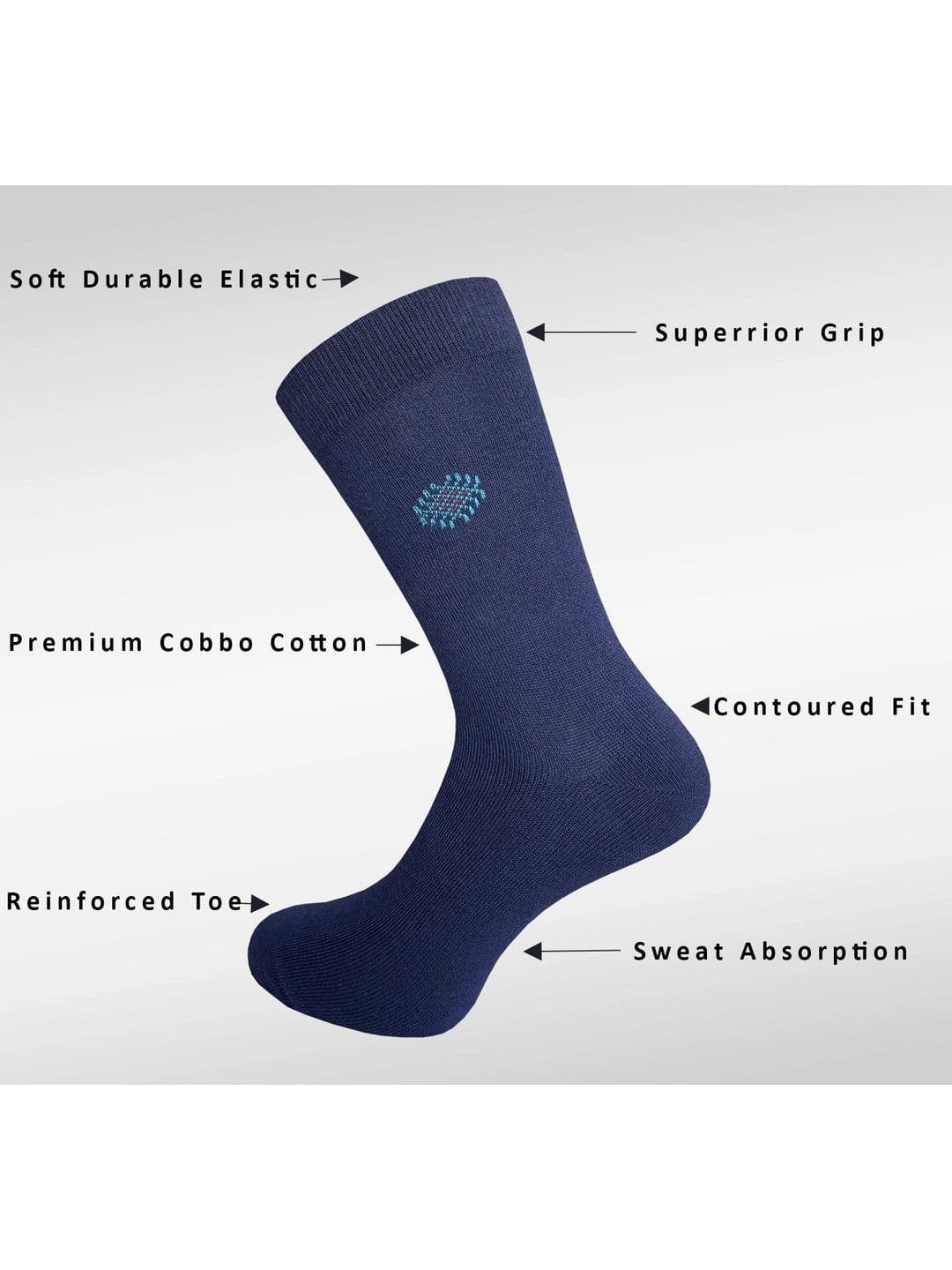 Moda Rapido Men Pack of 3 Cotton Blend Patterned Above Ankle Socks thumbnail 2