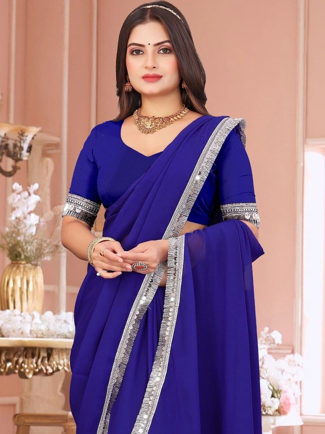 Textile Mantra Poly Chiffon Saree thumbnail 2