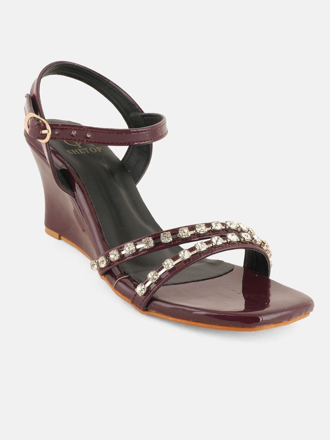 SHETOP Embellished Party Wedge Sandals thumbnail 4