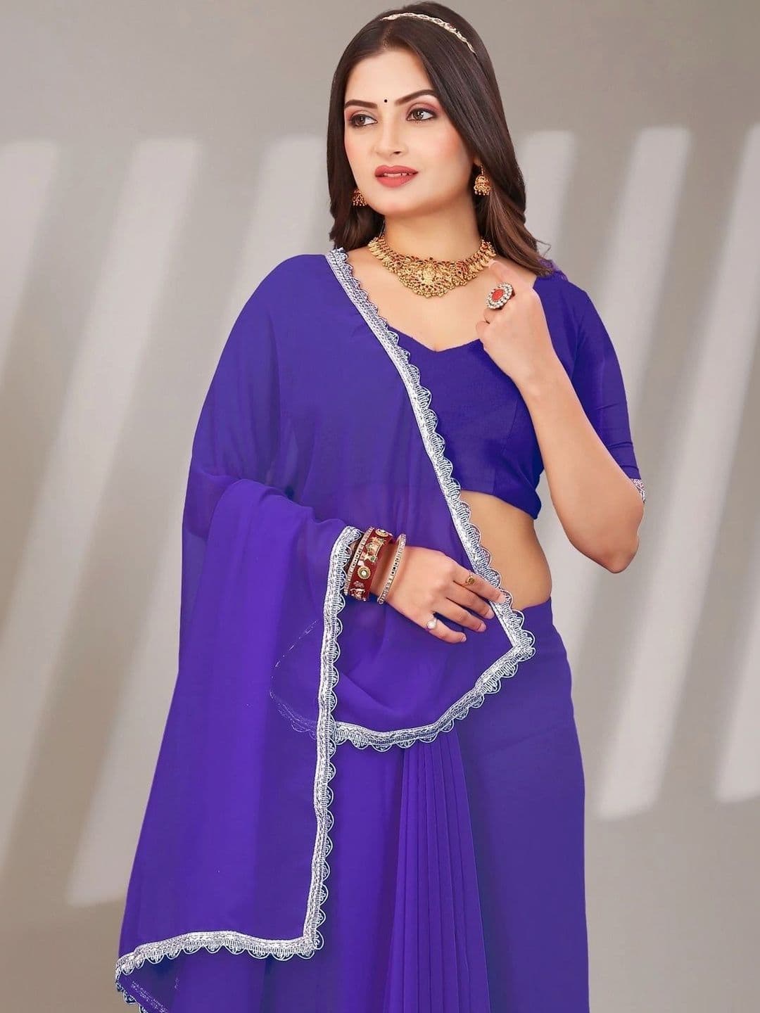 Textile Mantra Poly Chiffon Saree thumbnail 2